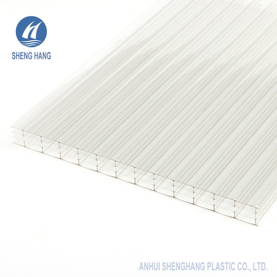내충격 강도 4 벽 폴리카보네이트 중공 시트 보드 SGS 2.2kg/ M2 14 밀리미터