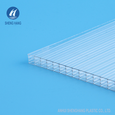 내충격 강도 4 벽 폴리카보네이트 중공 시트 보드 SGS 2.2kg/ M2 14 밀리미터